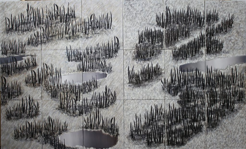 Black weed_double poliptych_180x300цм_уље на платну_2023